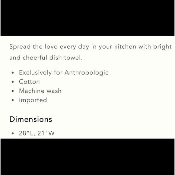 Anthropology, Love Birds dish towel. - Picture 2 of 2